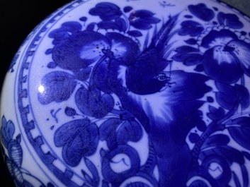 A Chinese blue and white box and cover, Kangxi
